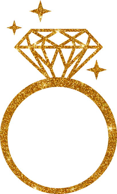Glitter Diamond Engagement Ring